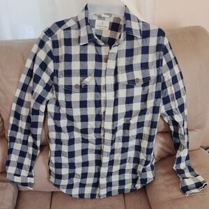 Stylish Navy and White Checkered Men's Shirt